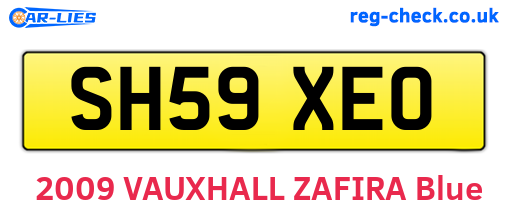 SH59XEO are the vehicle registration plates.