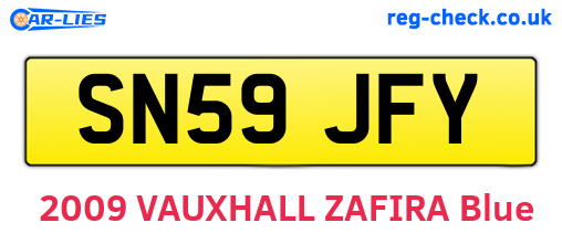 SN59JFY are the vehicle registration plates.
