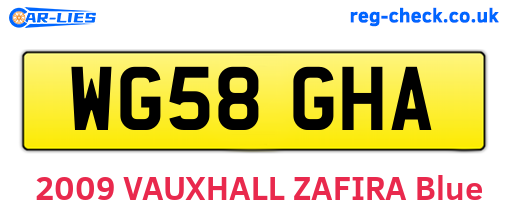 WG58GHA are the vehicle registration plates.