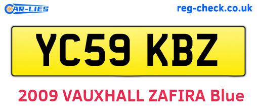 YC59KBZ are the vehicle registration plates.