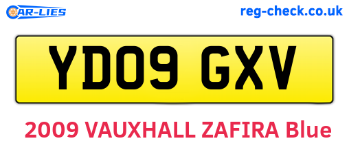 YD09GXV are the vehicle registration plates.