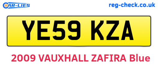 YE59KZA are the vehicle registration plates.
