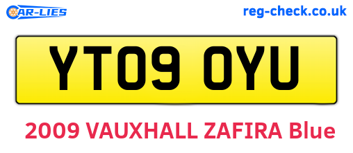 YT09OYU are the vehicle registration plates.