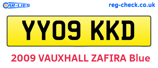 YY09KKD are the vehicle registration plates.
