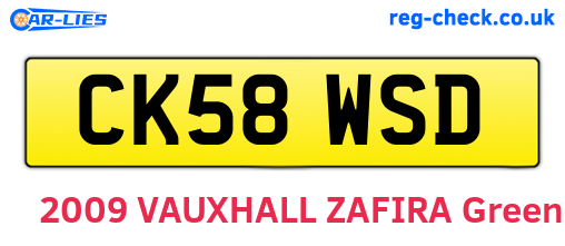 CK58WSD are the vehicle registration plates.