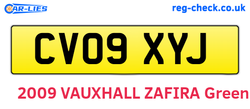 CV09XYJ are the vehicle registration plates.