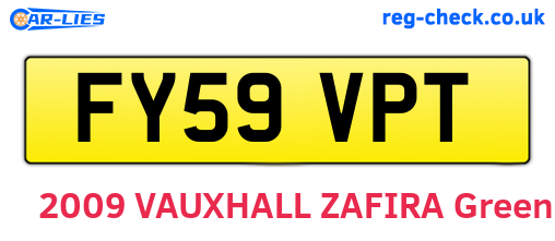 FY59VPT are the vehicle registration plates.