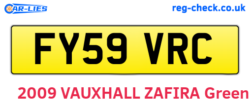 FY59VRC are the vehicle registration plates.