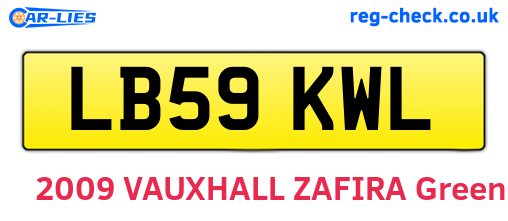 LB59KWL are the vehicle registration plates.