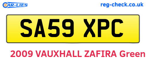SA59XPC are the vehicle registration plates.