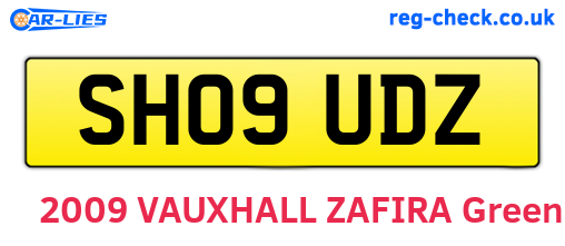SH09UDZ are the vehicle registration plates.