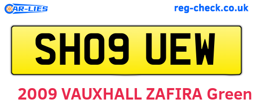 SH09UEW are the vehicle registration plates.