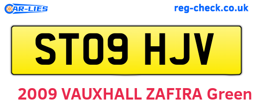 ST09HJV are the vehicle registration plates.