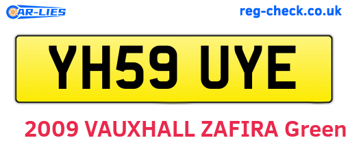 YH59UYE are the vehicle registration plates.