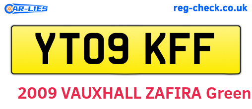 YT09KFF are the vehicle registration plates.
