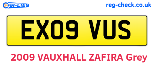 EX09VUS are the vehicle registration plates.