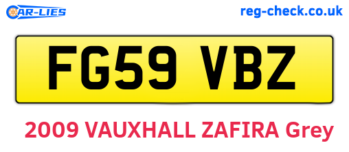 FG59VBZ are the vehicle registration plates.