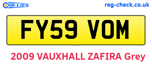 FY59VOM are the vehicle registration plates.