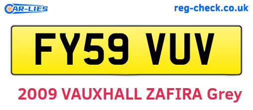 FY59VUV are the vehicle registration plates.