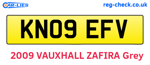 KN09EFV are the vehicle registration plates.