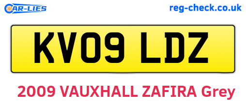 KV09LDZ are the vehicle registration plates.