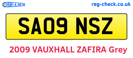 SA09NSZ are the vehicle registration plates.