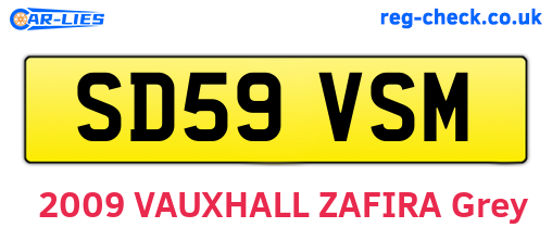 SD59VSM are the vehicle registration plates.