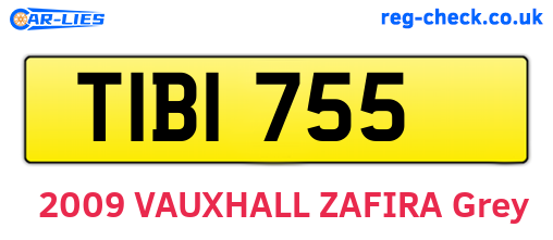 TIB1755 are the vehicle registration plates.