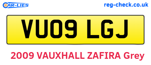 VU09LGJ are the vehicle registration plates.