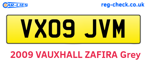 VX09JVM are the vehicle registration plates.