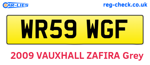 WR59WGF are the vehicle registration plates.