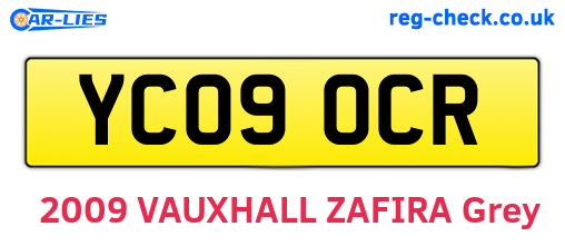 YC09OCR are the vehicle registration plates.