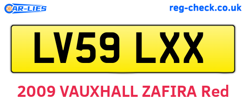 LV59LXX are the vehicle registration plates.