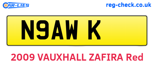 N9AWK are the vehicle registration plates.