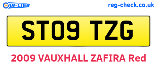 ST09TZG are the vehicle registration plates.