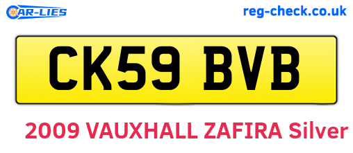 CK59BVB are the vehicle registration plates.