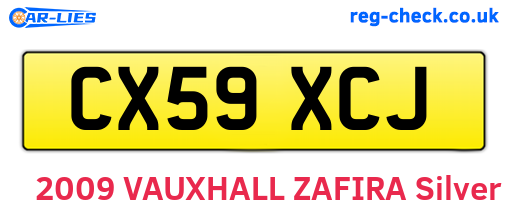 CX59XCJ are the vehicle registration plates.