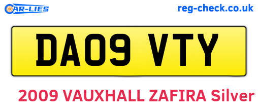 DA09VTY are the vehicle registration plates.