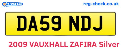 DA59NDJ are the vehicle registration plates.
