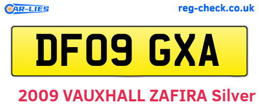 DF09GXA are the vehicle registration plates.
