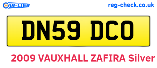 DN59DCO are the vehicle registration plates.