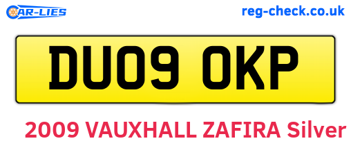 DU09OKP are the vehicle registration plates.