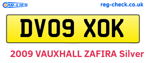 DV09XOK are the vehicle registration plates.