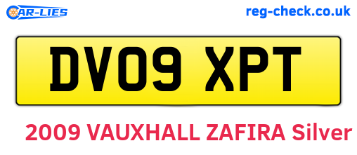 DV09XPT are the vehicle registration plates.