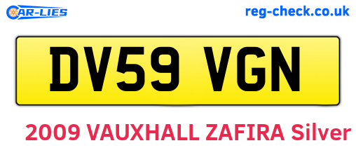 DV59VGN are the vehicle registration plates.