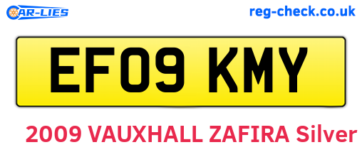 EF09KMY are the vehicle registration plates.