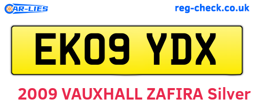 EK09YDX are the vehicle registration plates.