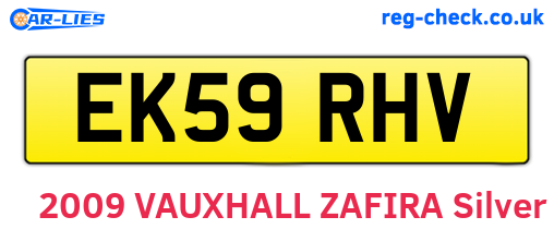 EK59RHV are the vehicle registration plates.