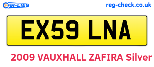 EX59LNA are the vehicle registration plates.