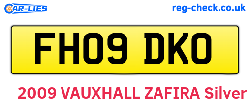FH09DKO are the vehicle registration plates.